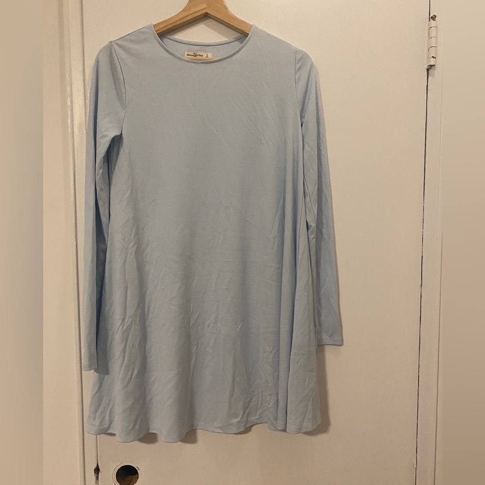 Abercrombie & Fitch Blue Above the Knee Sweater Dress- Size Small